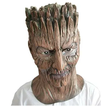 

Horror Treefolk Latex Mask Full Face Halloween Magical Dryad Tree Rubber Masks Masquerade Party Costume Cosplay Props Adult Size