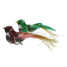 2 шт. искусственная, Реалистичная Декор поддельная птица моделирования с птицами с зажимом