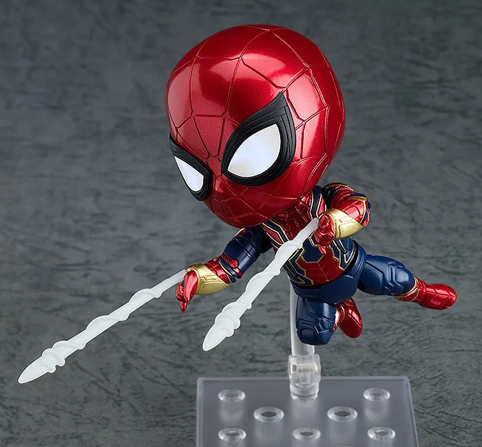 Аниме Marvel Мстители Nendoroid 1037 Милый Железный паук человек паук Kawaii 10 см фигурка игрушки