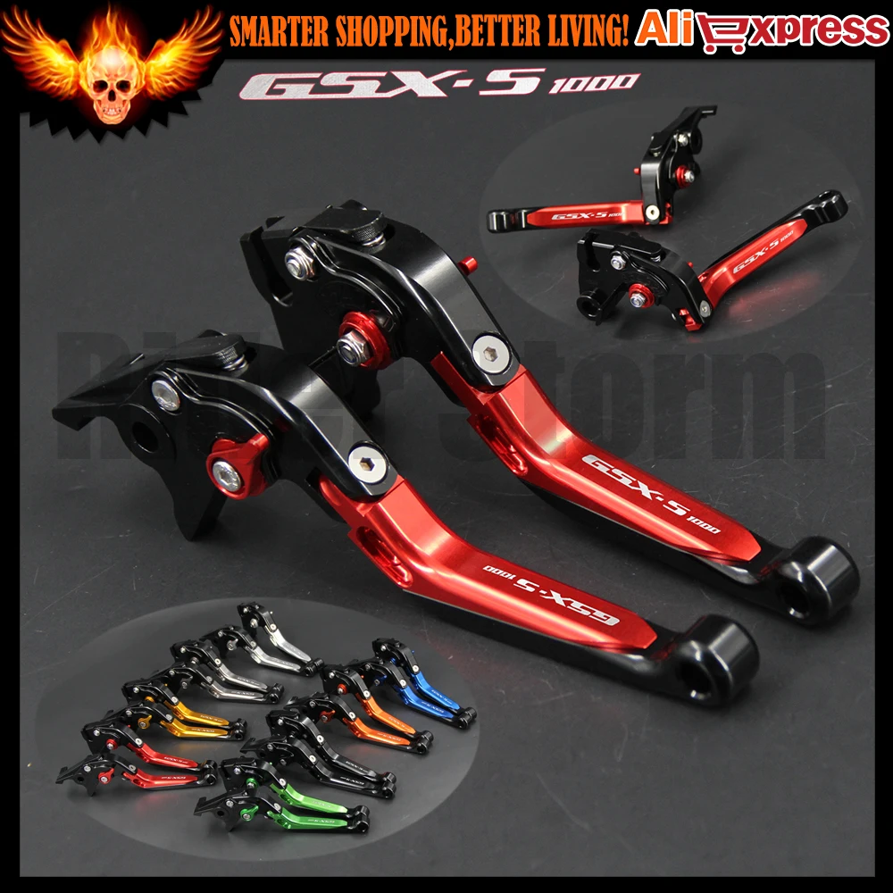 CNC Folding Extendable Motorcycle Adjustable Brake Clutch Levers For Suzuki GSXS1000 GSX S1000 F ABS 2015