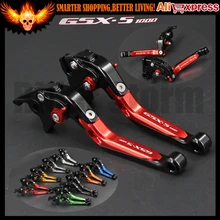 CNC Folding Extendable Motorcycle Adjustable Brake Clutch Levers For Suzuki GSXS1000 GSX S1000 F ABS 2015