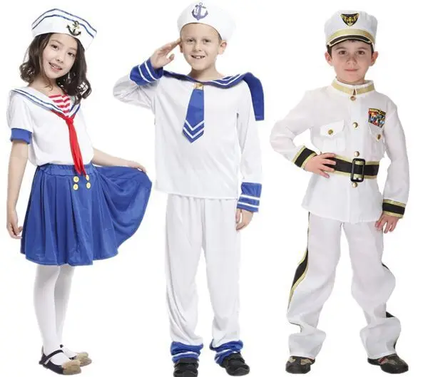 

Children's Day Dance Performance Costume Handsome Navy Flag Raiser Uniform White Army Uniform Cute Little Sailor Cosplay Costume