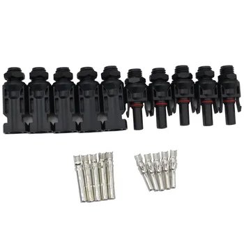 

5Pair x PV solar panel mounting Connector PV install mount solar kit connect 30A 1000VDC Inverter