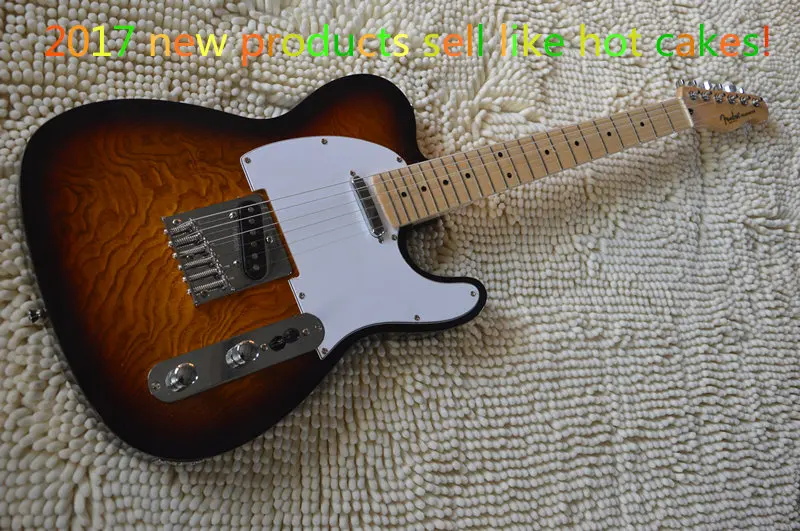 

Wholesale Guitar Factory High Quality Telter Guitar Maple Fingerboard Ameican stdard Brown tele Electric Guitar Free Ship