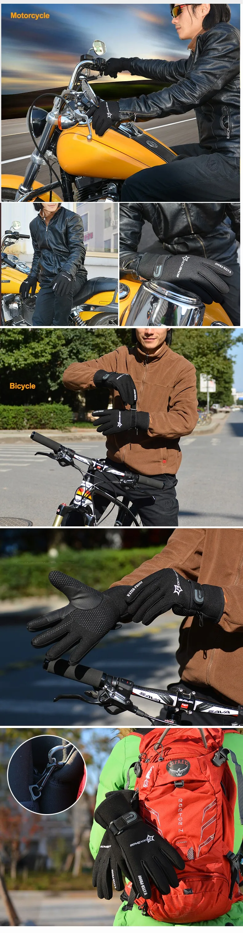 RockBros велосипедные перчатки зимние ветрозащитные флисовые теплые велосипедные перчатки ультра-толстые гелевые противоскользящие противоударные велосипедные перчатки