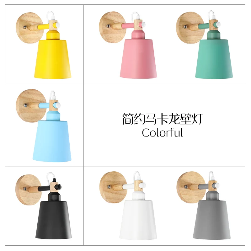 

Simple Creative Wall Light LED Bedroom Bedside Baby Room Decoration Nordic Designer Living Room Corridor Hotel Aisle Wall Lamps