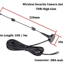 Для беспроводной камеры видеонаблюдения Wifi удлинитель антенна на присоске 3 метра удлинитель кабеля