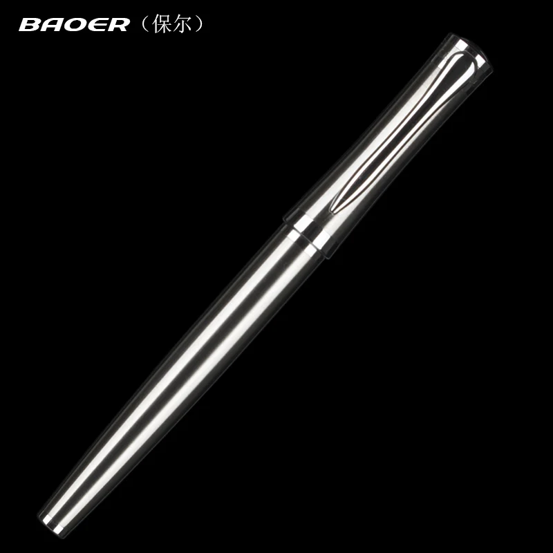 Baoer 3035 перьевая ручка из нержавеющей стали Средний перьевой Иридиевый перьевая ручка последние продажи Чемпион