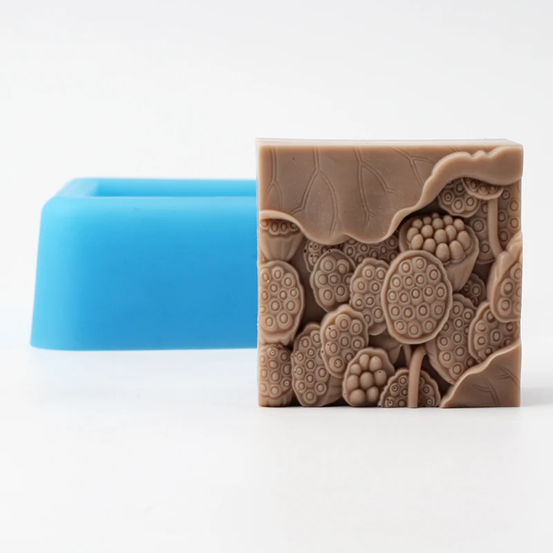 Николь Силиконовые Мыло Бар Плесень квадратный с рисунком лотоса для ручной работы шоколадные конфеты плесень