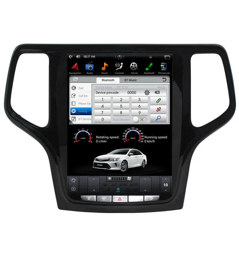 Discount 10.4" Vertical Screen Android 7.1 Car Player GPS Navigation for Jeep Grand Cherokee 2014 2015 2016 with Radio BT USB Stereo 7