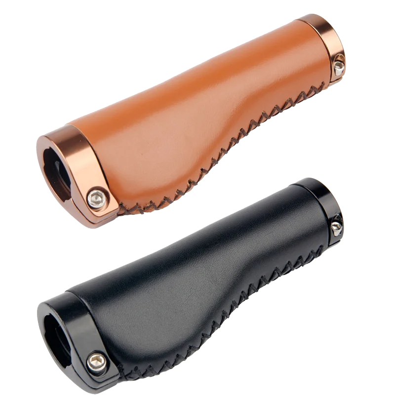 

Giyo Bicycle Vintage PU Leather Grips MTB Handlebar Grip Cycling Retro Soft Handlebar Grips Mountain Bike Lockable Handlebar