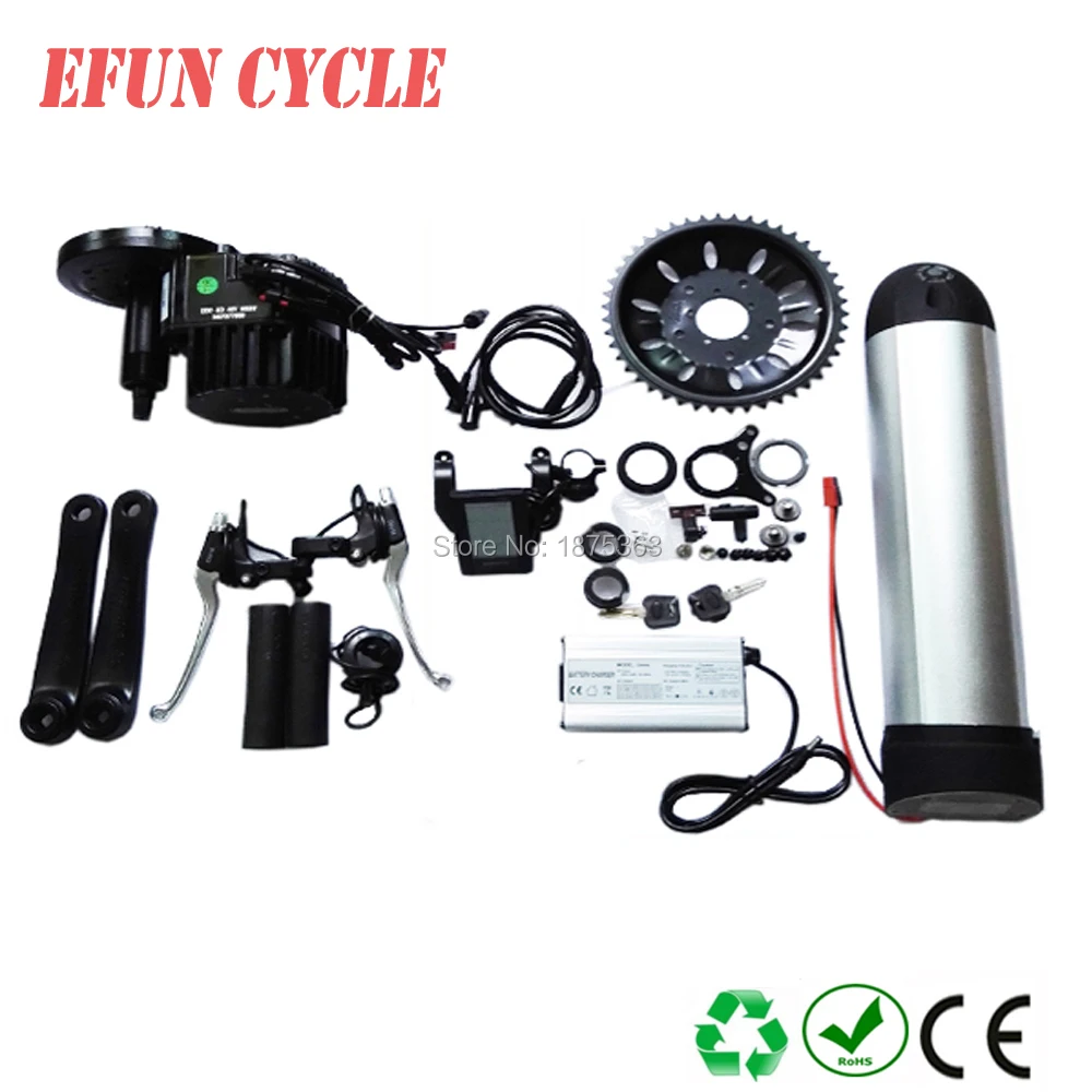 

8Fun/Bafang BBSHD/BBS03 mid drive motor kits with 48V 10.4Ah new bottle/dolphin down tube battery for fat tire bike