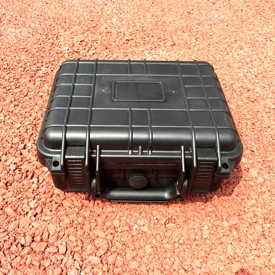 Black easy carrying hard plastic waterproof tool case for small