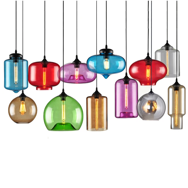 Aliexpress.com : Bunte edison birne pendelleuchten glas lampe für bar