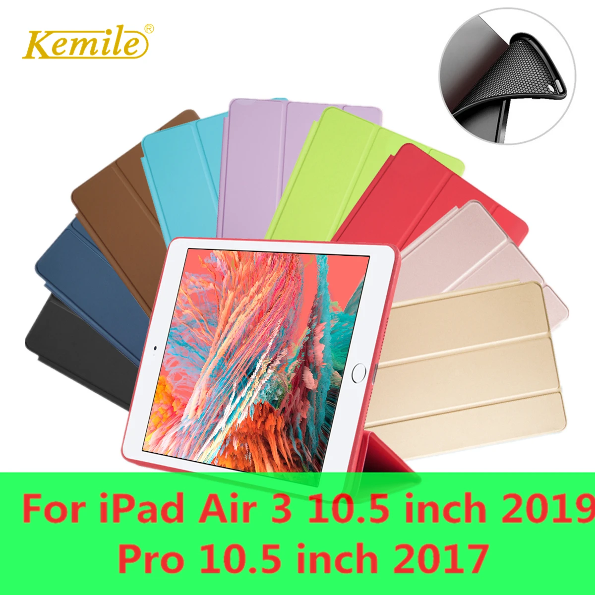 Для iPad Pro 10,5 чехол для iPad Air 3 Чехол чехол Funda ПУ; кожа; Силикон Мягкая задняя крышка для iPad Air чехол Pro 10,5