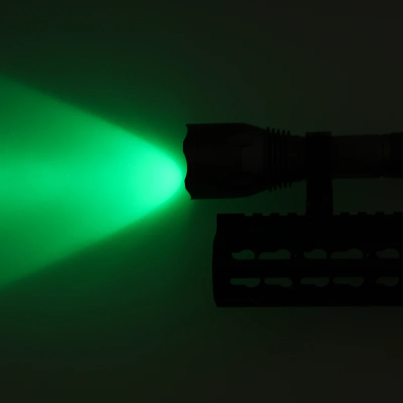 10000 люмен светодиодный тактический зеленый охотничий фонарь+ дистанционный переключатель давления+ аккумулятор 18650+ крепление для прицела+ зарядное устройство+ чехол