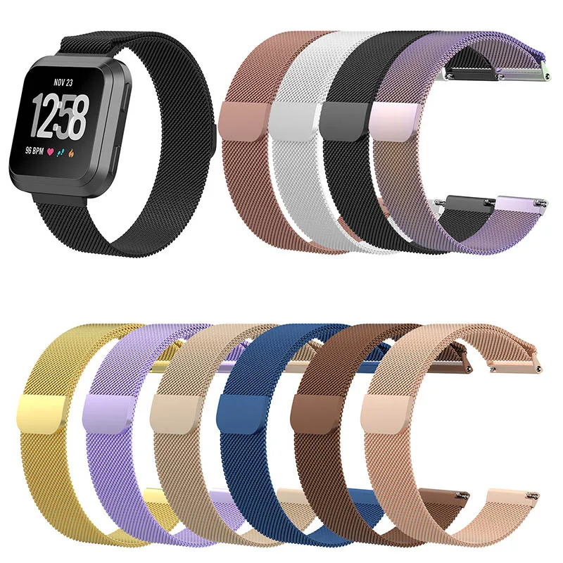 Watch Bands Wrist Strap for Fitbit Versa Milanese Loop stainless Steel Bracelet Strap for Fitbit Versa Sport Smart Watch band