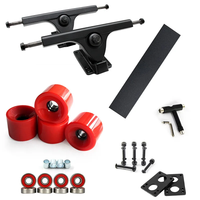 7inch Longboard Skateboard Trucks Bridge Combo Set 70*51mm Wheels 125mm