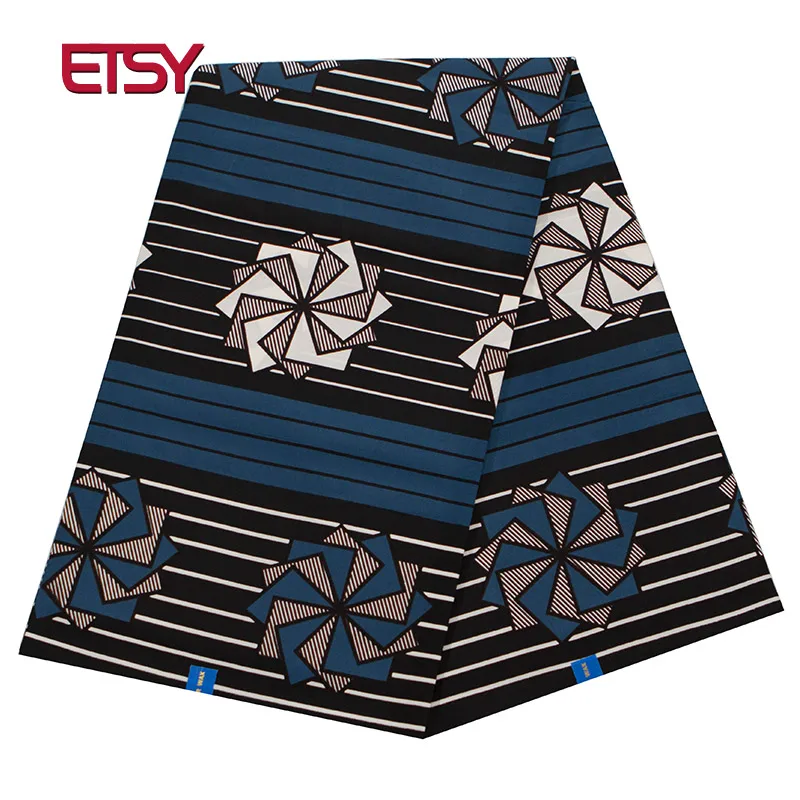 

2019 ankara African wax print fabric cotton veco-friendly Hollandais Real Dutch Printed Wax patchwork fabric 24FS1290