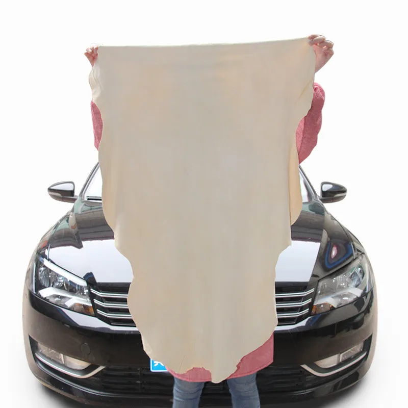 Натуральные Необычные эластичные шамбовидные кожаные полотенца для чистки автомобилей сушка стиральная уход, полировка ткани овчины полотенце автомобиля