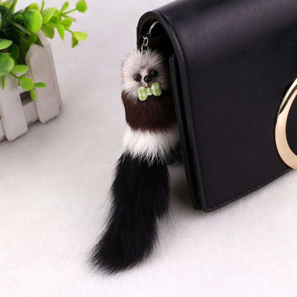 

1PC Colorful Women's Jewelry Cute Handbag Rabbit Fur Skin Pendant Girl Bags Accessories Pendant Charm Bags Accessories Ornaments