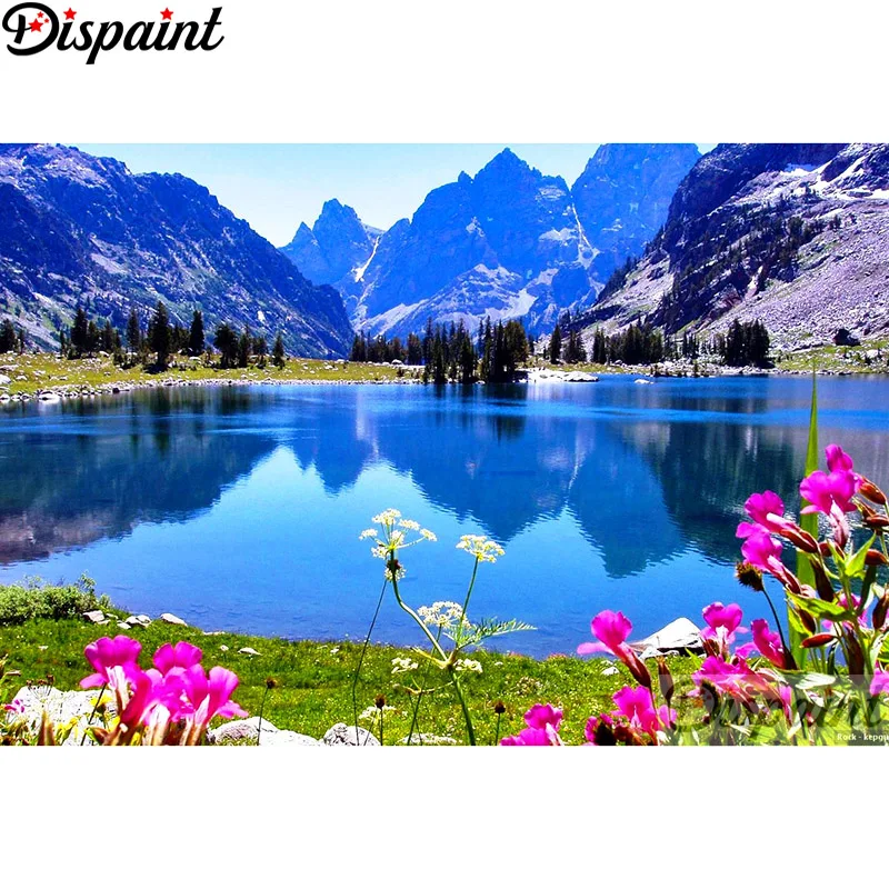 

Dispaint Full Square/Round Drill 5D DIY Diamond Painting "Flower water" Embroidery Cross Stitch 3D Home Decor A10989