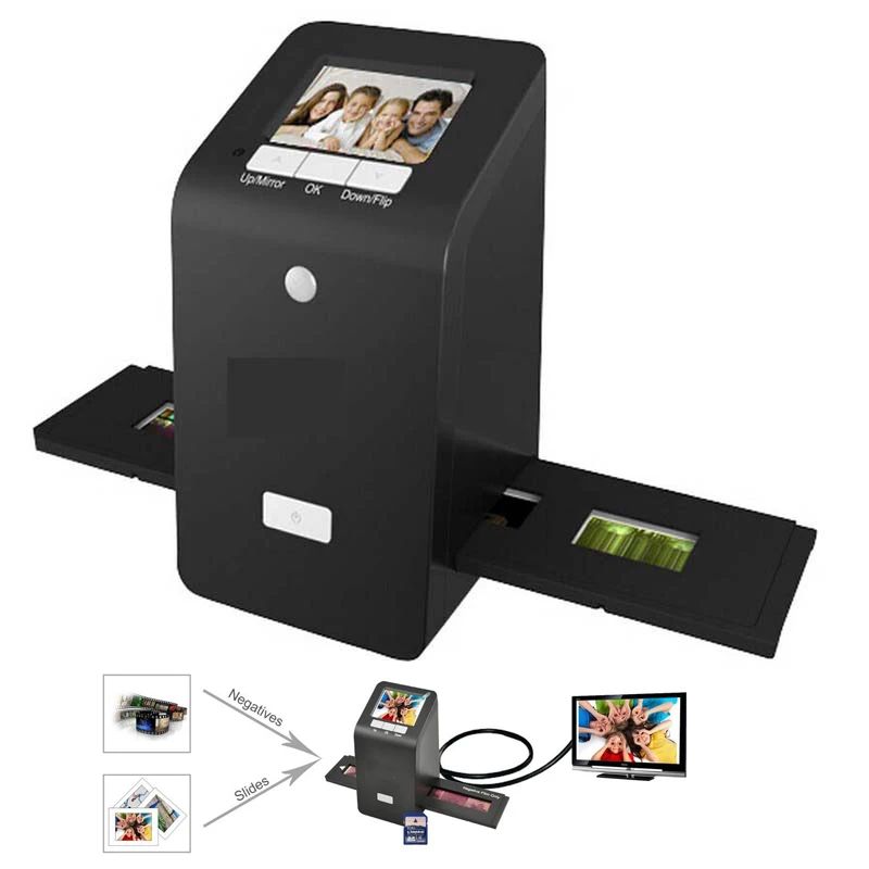 Negative Film Photo Slide Viewer Scanner 14MP USB Digital Color Photo Copier 2.4 inch Screen TV