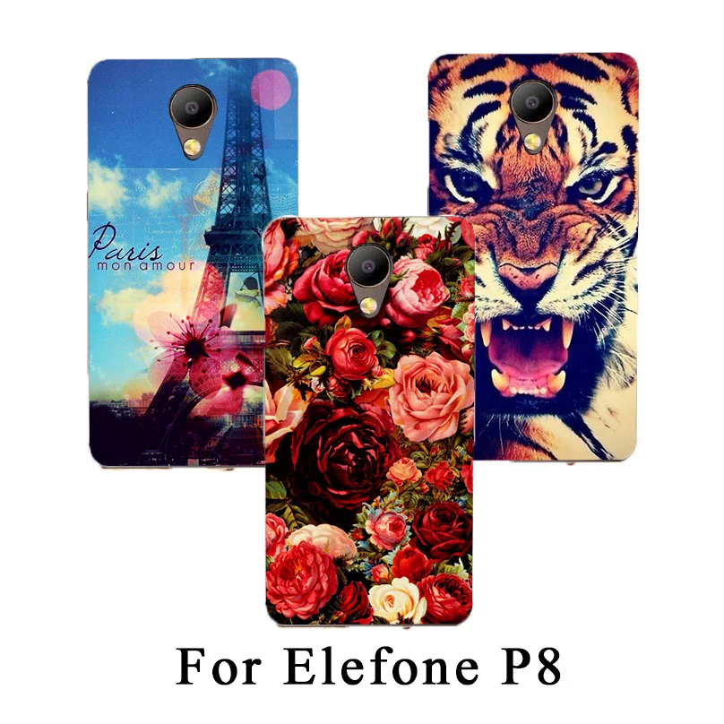 

Soft TPU Back Cover For Elephone P8 P 8 Silicone Case DIY Colorful Drawings Printed Protective Case For Elephone P8