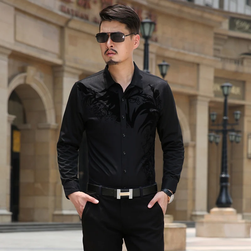 black dress shirt fashion