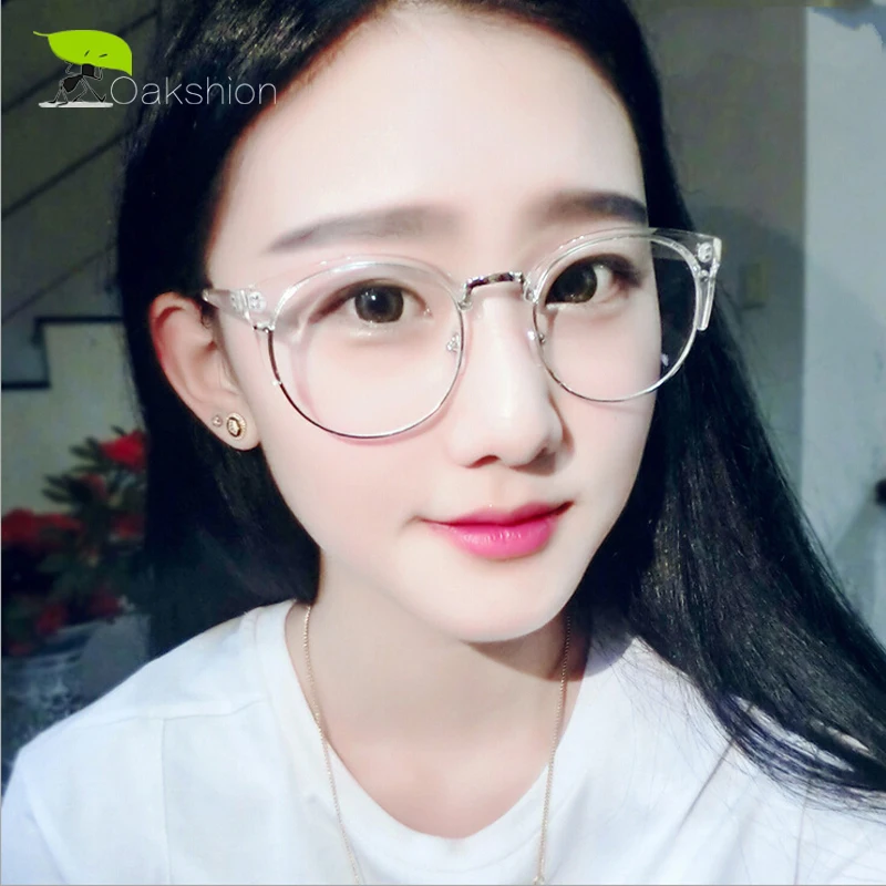 

Women Semi-rimless Anti Blue Light Eyeglasses Frame Female Vintage Cat Eye Optical Spectacle Frame Sexy Ladies Myopia clear lens