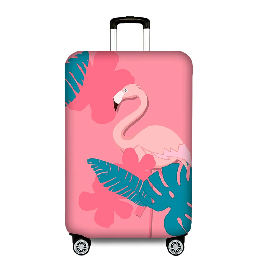Фламинго чемодан защитный чехол дорожные аксессуары толще багажная крышка Эластичный чемодан чехол Пылезащитная крышка применяется к 18-32 дюймов - Цвет: F