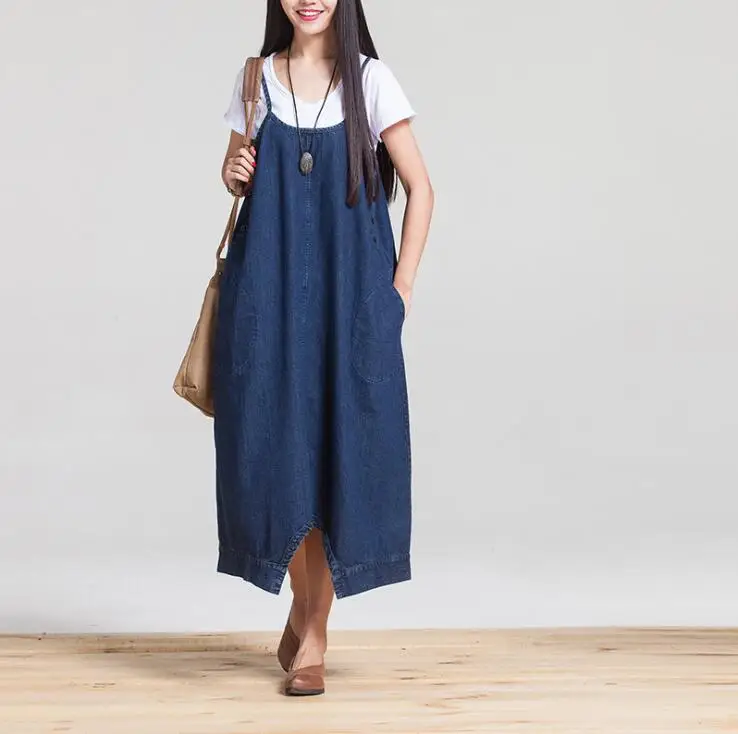 

2019 New Women Fashion Vintage Denim Dress E1108-001