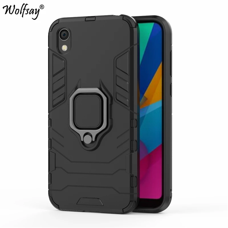 Wolfsay لهواوي Y5 2019 حالة ، الشرف 8 S سيارة حامل درع حالات الصلب PC & لينة السيليكون غطاء لهواوي Y5 2019 AMN-LX9 AMN-LX1
