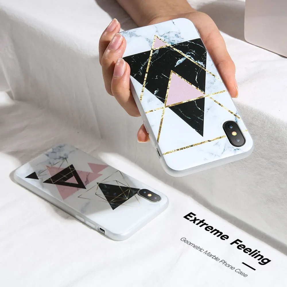 KISSCASE силиконовый чехол для Samsung Galaxy S8 S9 плюс треугольная Геометрия Мрамор чехол для Samsung Galaxy A7 A6 A5 J3 J5 чехол на самсунг j5