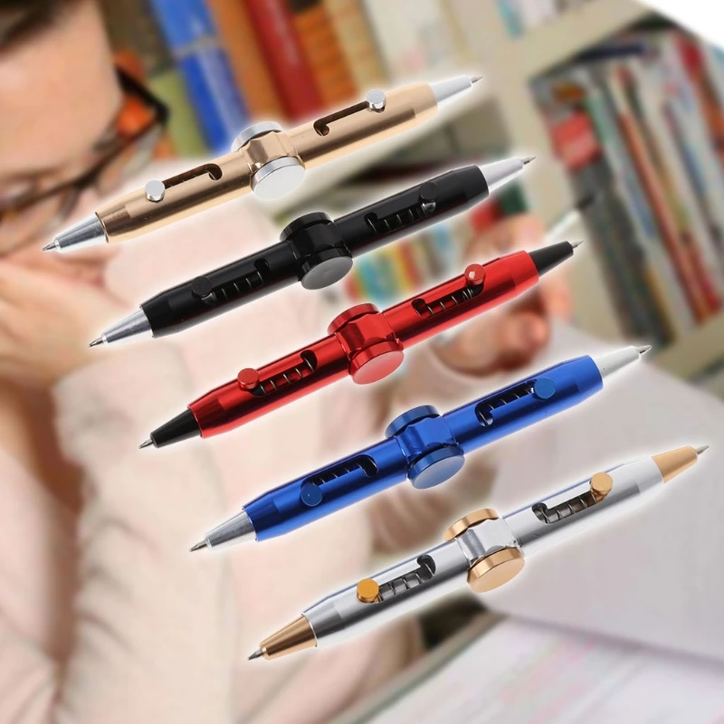 Novelty Fidget Spinner Metal Pen Anti Stress Pen Toys Ballpoint Pen Kids Student 4