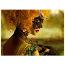 Diy фото на заказ Алмазная картина наборы вышивки крестом женская маска Стразы для вышивки квадратная Рукоделие 5d fullZP-2118