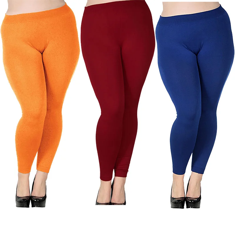 Women's Plus Size Modal Seamless High Waist Leggings Full Length Stretchy Basic Ankle Leggings Solid Color Long Legging Pants amazon leggings Leggings