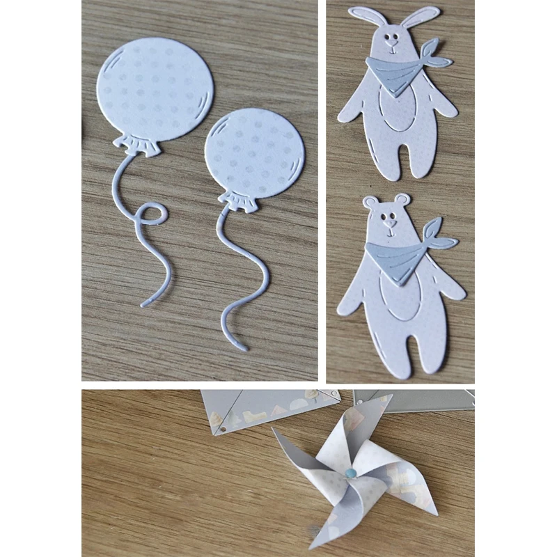 Us 213 30 Offbaby Toys Balloon Bear Wooden Horse Metal Cutting Dies Stencils For Diy Scrapbooking Decoration Embossing Card Craft Die Cut In