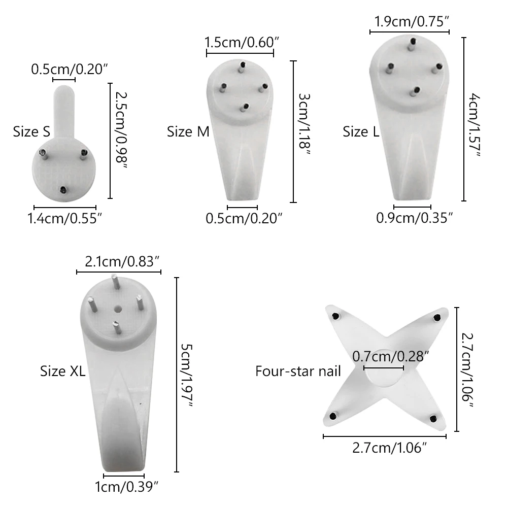 40 шт./лот вешалки для фото специальные гвозди Висячие картины бесшовные Невидимые гвозди крестиком крючки без повреждений стены Surfac