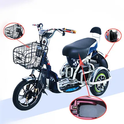 Top Special design lithium battery 48v 500w three wheel electric scooter 3