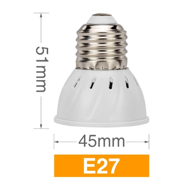 Светодиодный лампы светильник E27 E14 Светодиодный точечный светильник GU10 Bombillas MR16 лампада 36 60 80 светодиодный s 220V 110V светодиодный SMD2835 лампы лампа для выращивания точечный светильник - Испускаемый цвет: E27