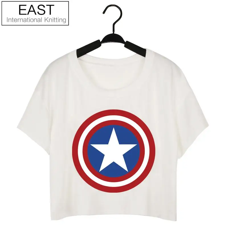 الشرق الحياكة H590 2017 صيف جديد الشرير المرأة تي شيرت للمرأة كابتن أمريكا شعار الأسود t-shirt الشرير المحملة زائد الحجم ملابس رخيصة الشرق الحياكة H590 2017 صيف جديد الشرير المرأة تي شيرت للمرأة كابتن أمريكا شعار الأسود t-shirt الشرير المحملة زائد الحجم ملابس رخيصة