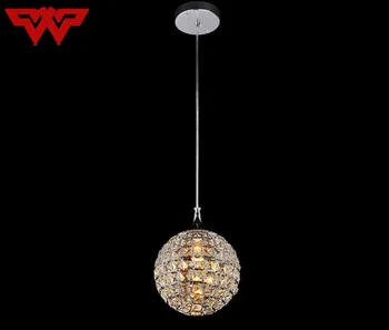 

Modern round ball Iron Chandelier diameter 20CM led lamps simple crystal Chandeliers led lustre chandelier lighting