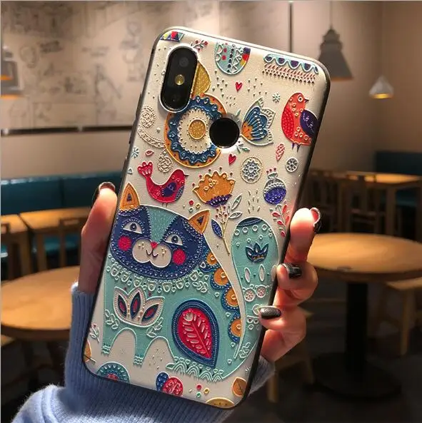 

Xiaomi Mi 8 Case silicone 3D relief luxury soft tpu Painted serise phone case for Xiaomi Mi 8 Mi8 SE back cover fundas coque