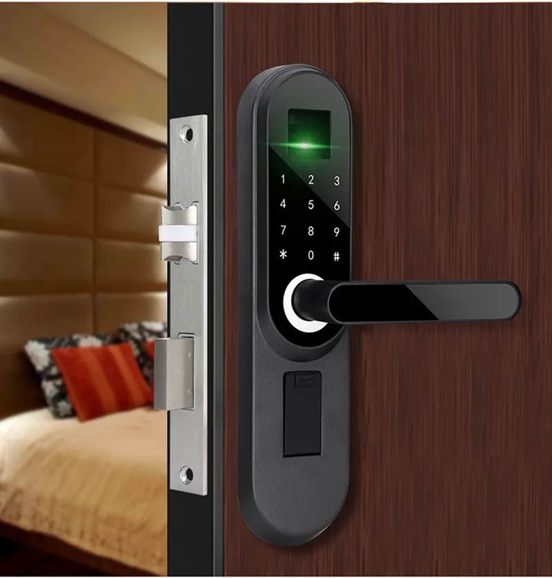 Дверной замок шкафчик электронные замки вход интеллектуальный замок отпечатков пальцев пароль ключи ручка можно регулировать влево и вправо