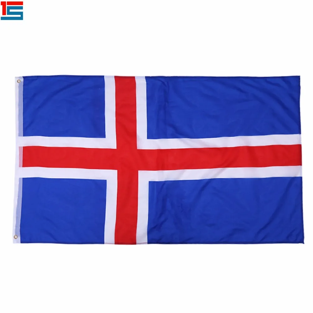 

2018 New Arrival The Iceland Flag Polyester Flag 5*3 FT 150*90 CM High Quality Banner