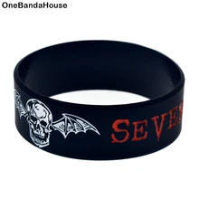 OBH 2 шт 1 Дюйм Широкий Мститель Sevenfold силиконовый резиновый браслет для музыкального концерта
