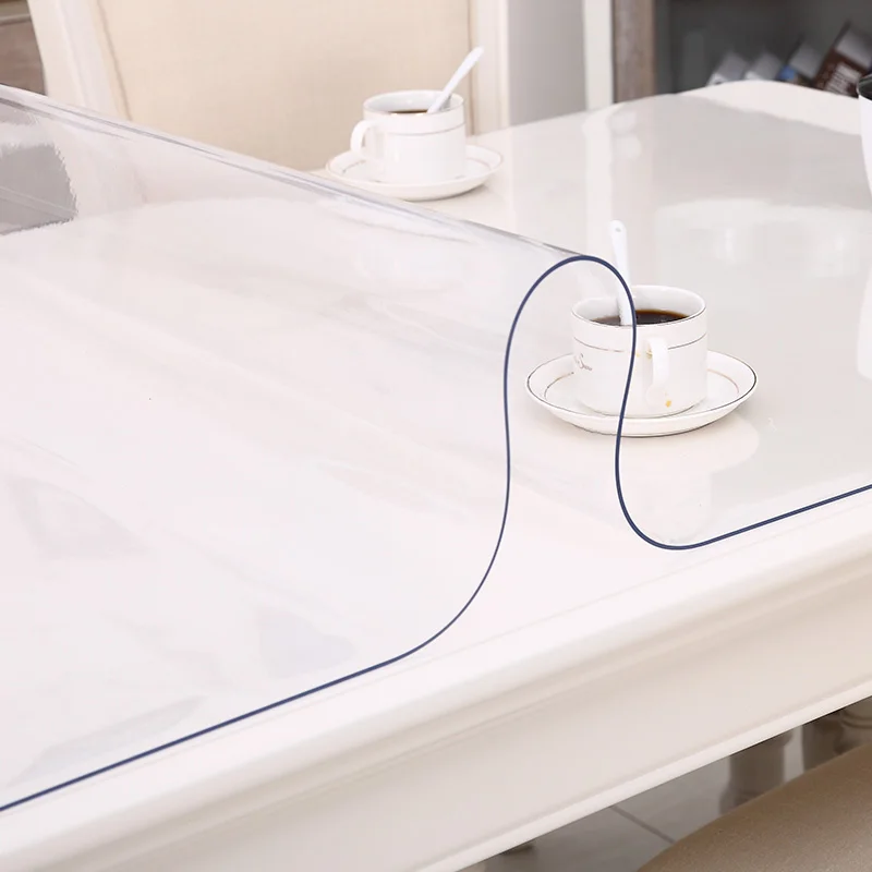  Plastic PVC transparent tablecloth waterproof Anti-scald table pad party wedding table decoration o