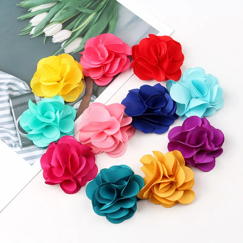 100 шт смешанные цвета мини ткань шифон в цветочек для свадебных приглашений искусственные цветы для украшения платья