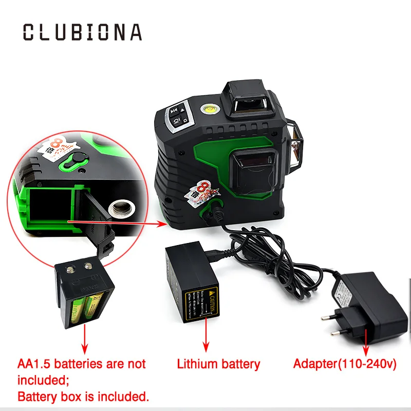 Clubiona лазерный 3D уровень Самонивелирующийся мощный сертифицированный